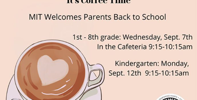 welcome coffee event flyer