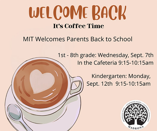 welcome coffee event flyer